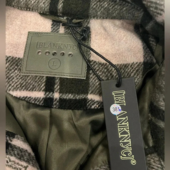 NWT Blank NYC Plaid Long Shacket L - Picture 5 of 5
